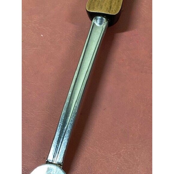 Vintage EKCO Lifting/Turning Meat Fork with Faux Wood Handle - Picture 8 of 11